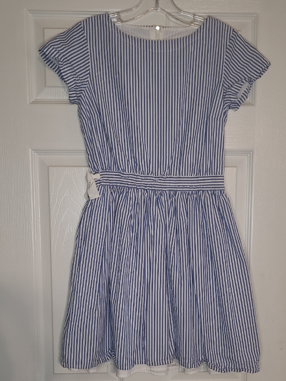 Crewcuts Blue and White Striped Cotton Dress